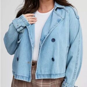 Torrid Lightweight Denim Crop Trench 5 NWT